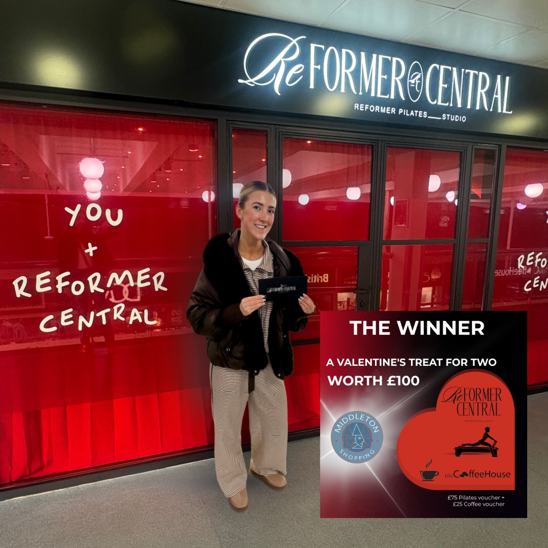 ♥️WINNER ANNOUNCEMENT♥️Congratulations to our Valentine’s Treat winner.We hope you enjoy your Pilates couples session at Reformer Central and a coffee afterwards at The Coffee House. Whoever you choose to share it with, have the best time.Thank you to everyone who entered.👉 Book a class at Reformer Central: https://momence.com/u/reformer-central-0H9Bmr#winner #middletonshoppingcentre