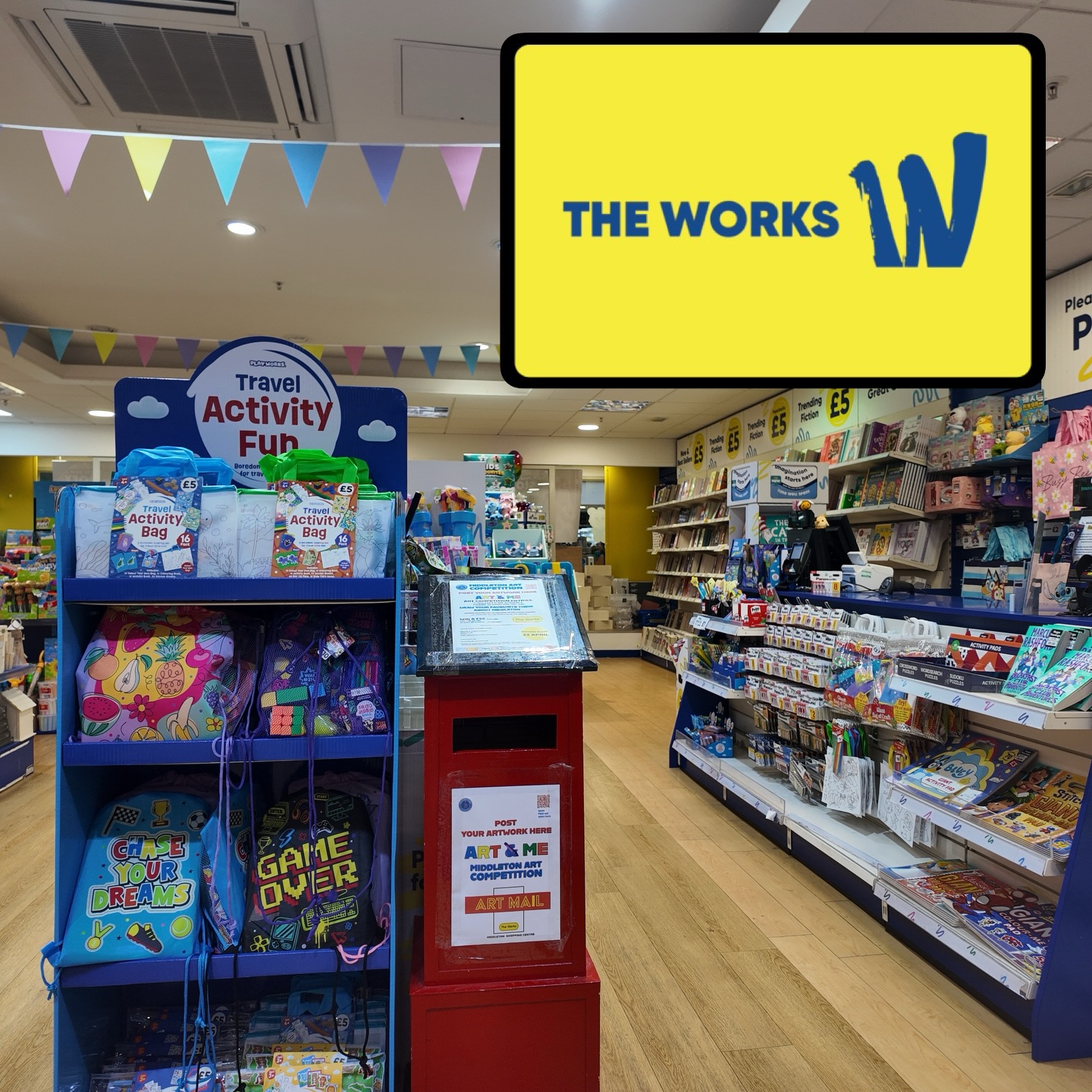 🎨 POST YOUR ARTWORK HEREOur Art & Me in Middleton competition is now open📍 Drop your entry into the red post box in The Works
🖍 Draw your favourite thing about Middleton
🏆 Win a £50 voucher (3 winners)🗓 Entries close 22 AprilPick up your art supplies in store and get started
#middleton #middletonart #artcomp