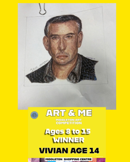 🎨 Category Winner Announcement 🎨Congratulations to Vivian, age 14, our Ages 8 to 15 winner in the Art & Me Middleton Art Competition 🏆Vivian’s portrait impressed the judges with its detail, creativity and skill, making it the winning entry in this category.As the category winner, Vivian has won a £50 voucher for The Works 🎉Thank you to everyone who entered and shared their artwork with us. We’ve loved seeing so much creativity across the community.Our remaining category winners will be revealed in the coming hours, so keep an eye on our page 👀#MiddletonShoppingCentre #ArtAndMe #MiddletonArtCompetition #WinnerAnnouncement #TheWorks CommunityCreativity