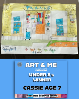 🎨 Category Winner Announcement 🎨Congratulations to Cassie, age 7, our Under 8’s winner in the Art & Me Middleton Art Competition 🏆Cassie’s colourful artwork impressed the judges with its creativity, detail and imagination, making it the winning entry in our youngest category.As the category winner, Cassie has won a £50 voucher for The Works 🎉A huge thank you to everyone who entered this year’s competition. We’ve loved seeing so many fantastic entries and celebrating creativity across our community.Well done again to all of our winners and everyone who took part 👏#MiddletonShoppingCentre #ArtAndMe #MiddletonArtCompetition #WinnerAnnouncement #TheWorks CommunityCreativity
